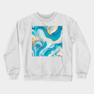 Blue marbling Crewneck Sweatshirt